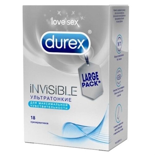 Durex Invisible презервативы ультра тонкие 18 шт.