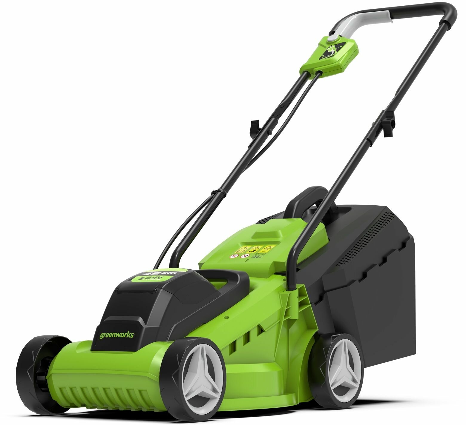 Аккумуляторная газонокосилка Greenworks G24LM32K2 2.5 А·ч с АКБ и ЗУ 33 см