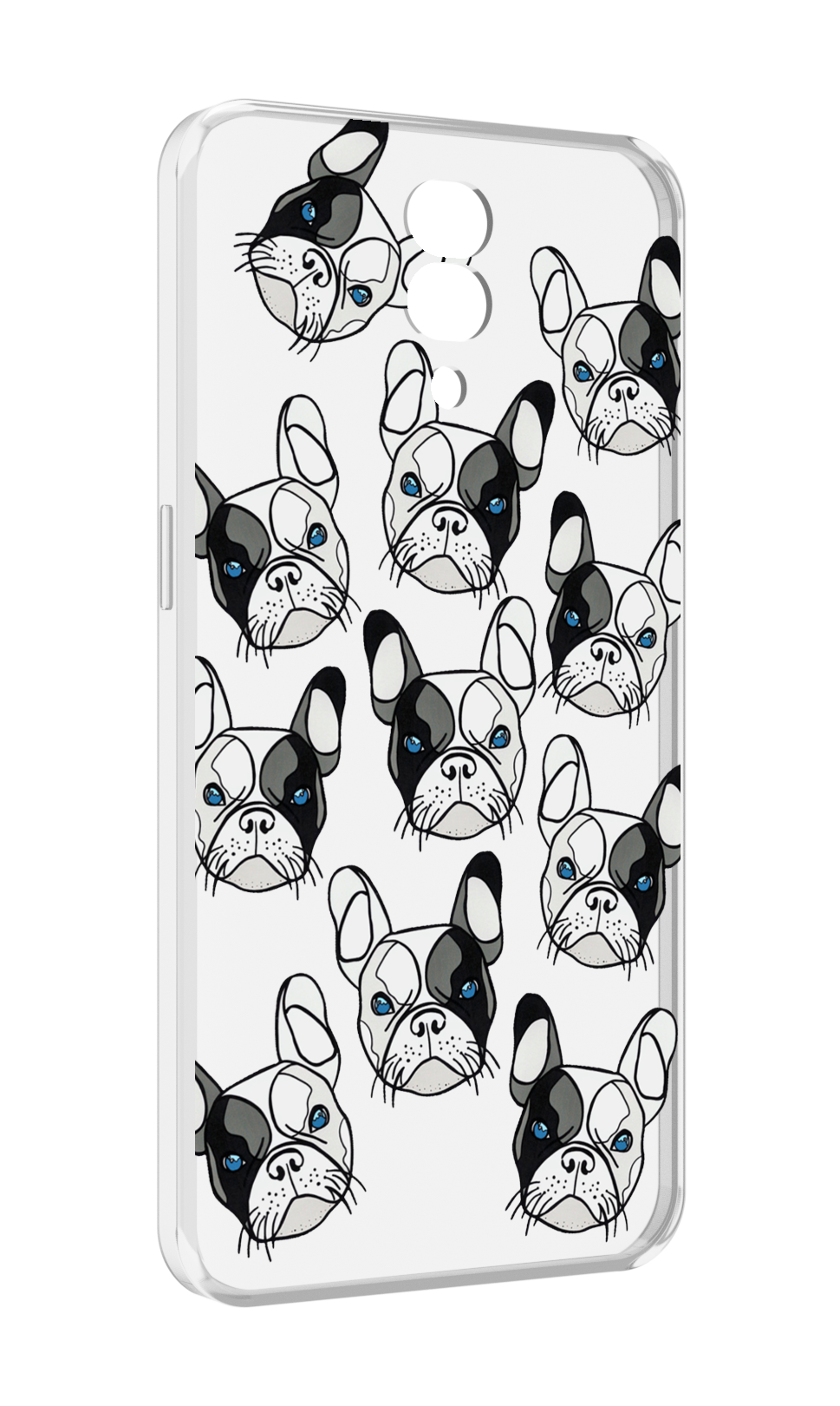 фото Чехол MyPads мини-собачки-черно-белый для Blackview BV7200 задняя-панель-накладка-бампер