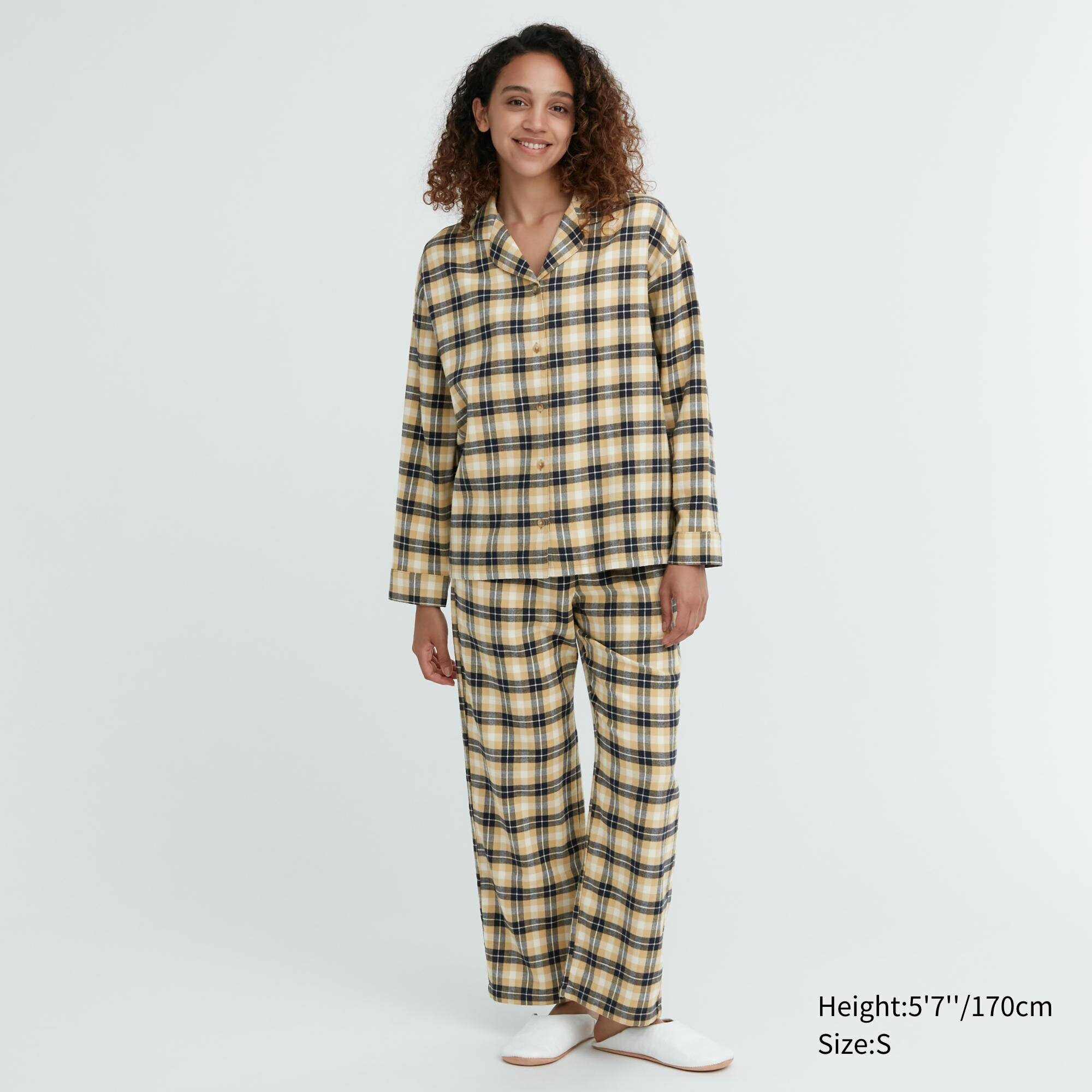 Фланелевая пижама с длинным рукавом, бежевый, XXL - фотография № 1