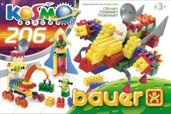 Бауер Детский развивающий конструктор "Космос" 206 эл.