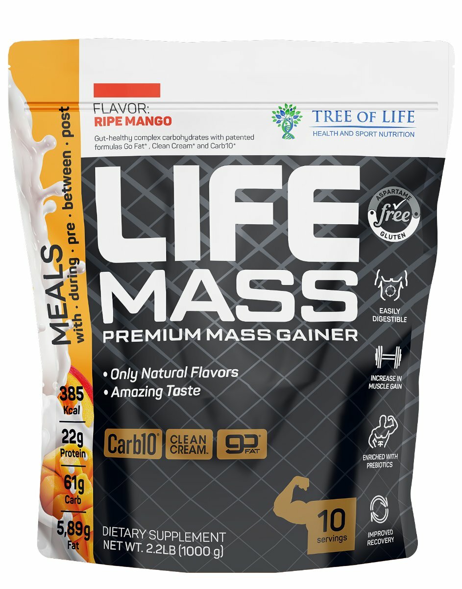 Tree of Life Life Mass Premium Mass Gainer 1000 гр (манго)