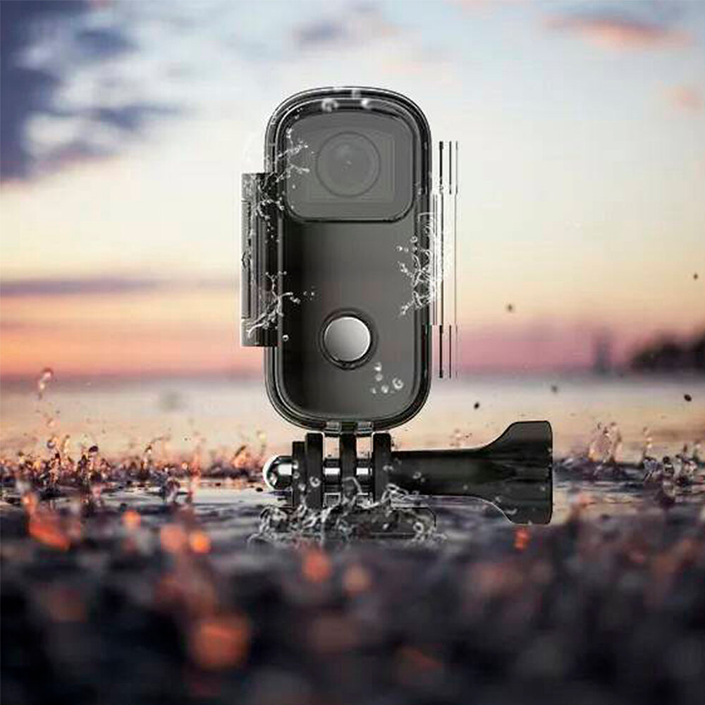 Экшн камера SJCam C100+ черная с креплением, цифровым стабилизатором, водонепроницаемая 2K Full HD на шлем, голову, грудь, велосипед — фото 11