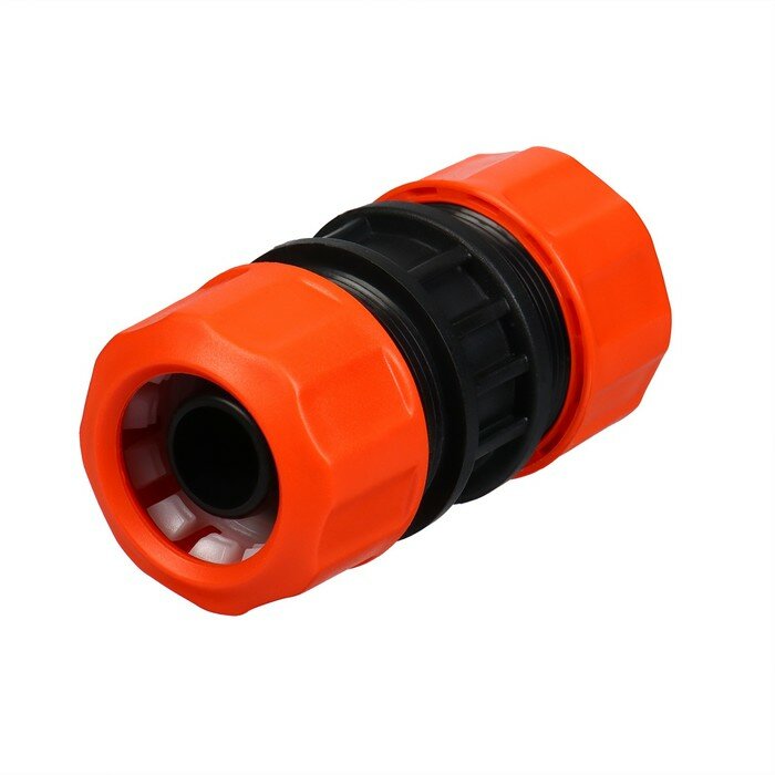фото Муфта соединительная, для шлангов 1/2" (12 мм), цанговое соединение, пластик, «Жук»