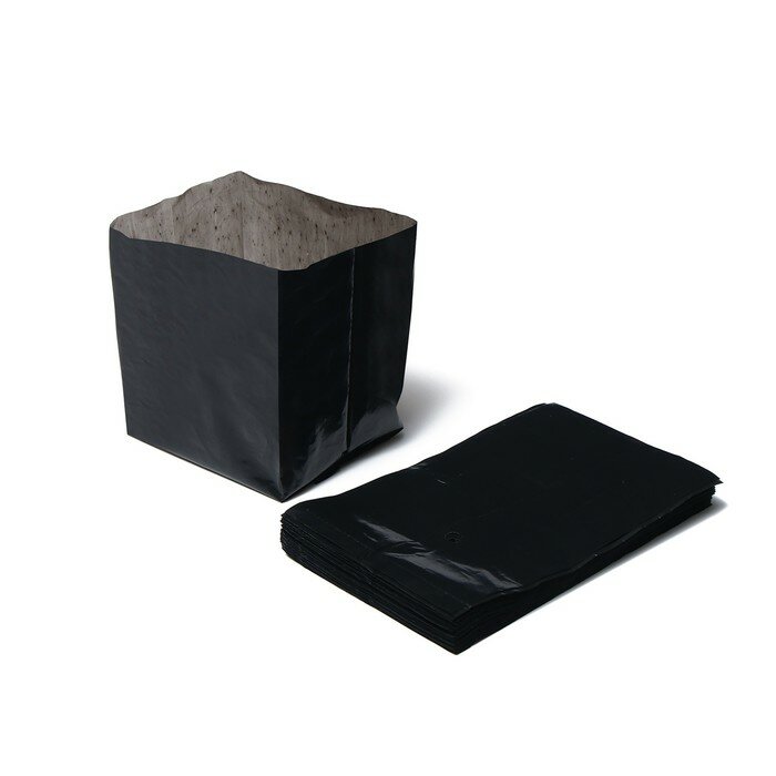 Пакет для рассады 0.6 л 8 × 14 см полиэтилен толщиной 50 мкм с перфорацией чёрный Greengo 100 штук