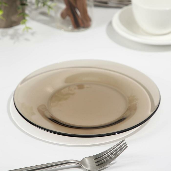 Тарелка десертная «Уоркшоп Броунз», d=20 см, цвет коричневый - фотография № 2