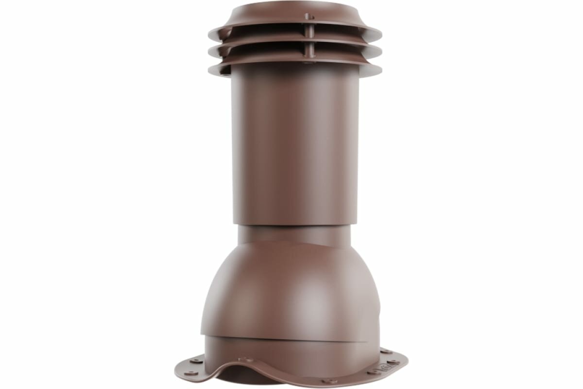 Выход вентиляции канализации для металлочерепицы Viotto коричневый шоколад RAL 8017 07.500.03.03.05.100.8017 - фотография № 1