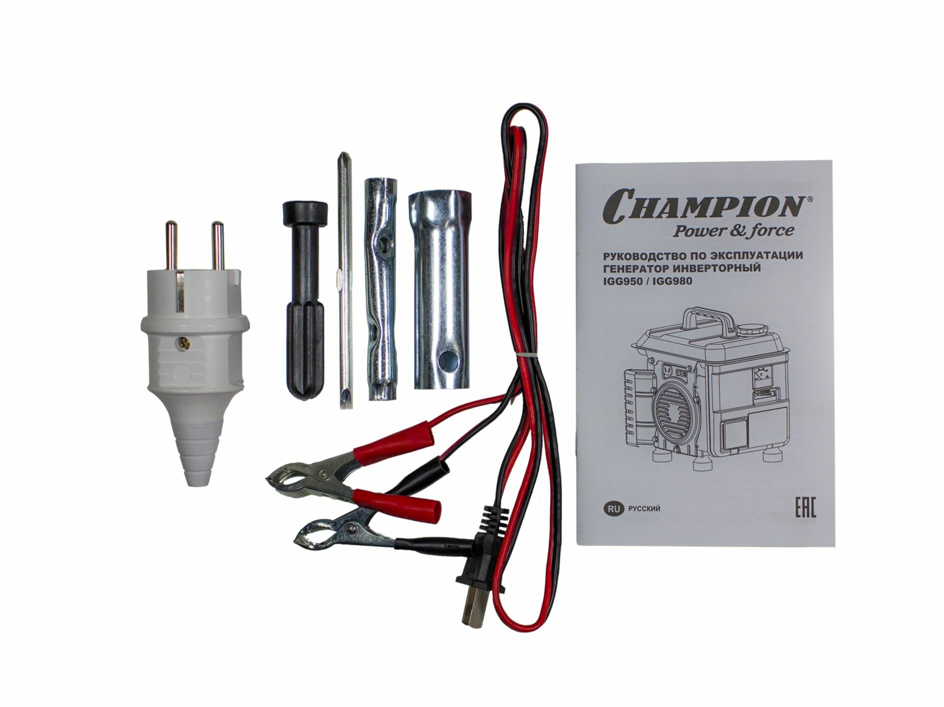 Генератор бензиновый CHАMPION IGG950 (0,8/0,9 кВт 2х-такт. Бак-2,2 л 0,8 л/час) - фотография № 5