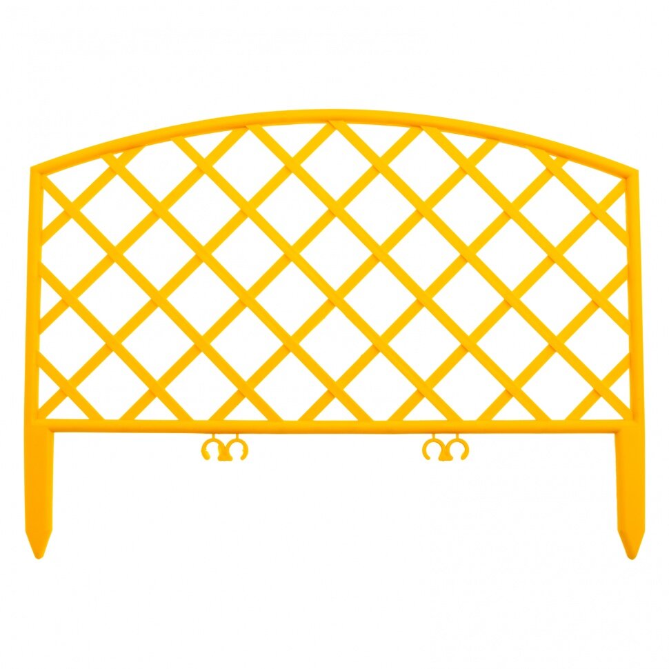 Забор декоративный "Сетка", 24 х 320 см, желтый, Россия, Palisad - фотография № 2
