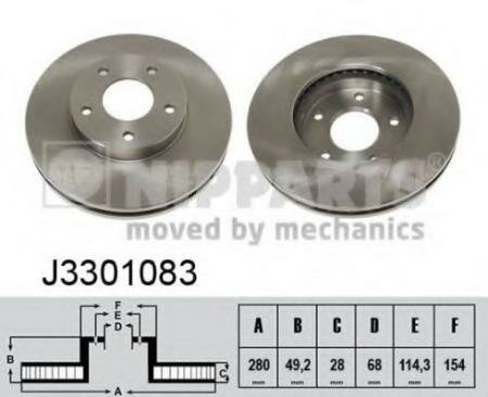 Диск тормозной передний NIPPARTS J3301083