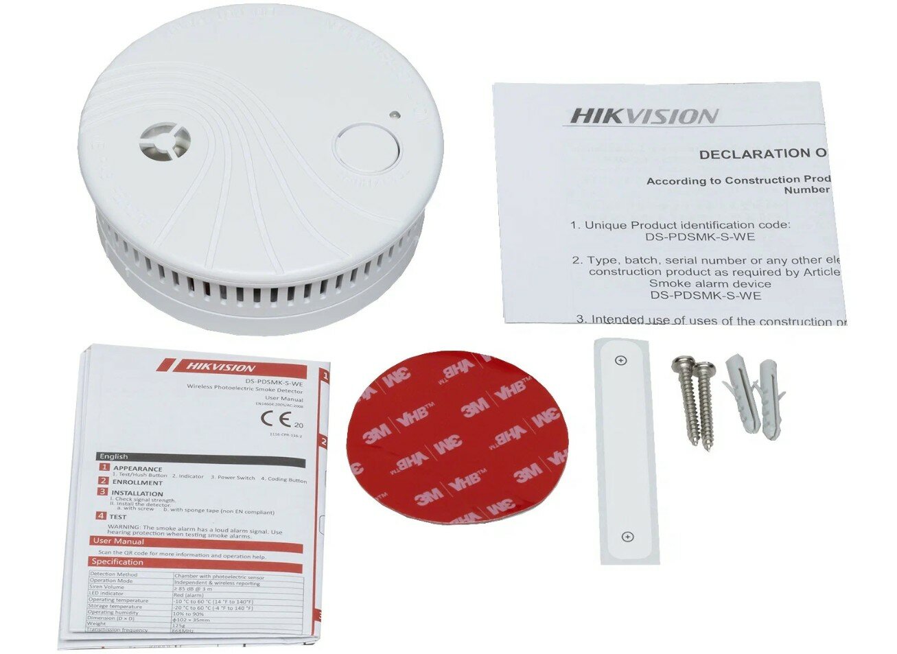 HikVision DS-PDSMK-S-WE Датчик дыма беспроводной — фото 2