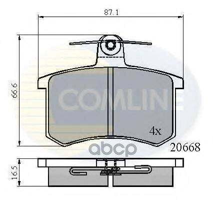 Колодки Зад Alfa 164/Fiat Croma/Lancia Thema 1.6-3.0 Comline арт. CBP0558