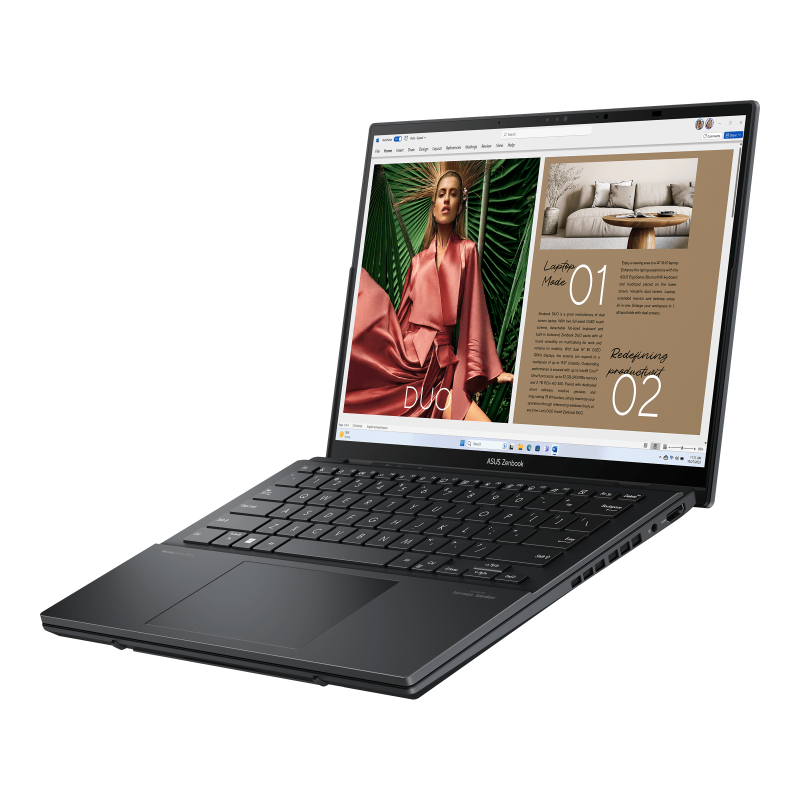 Ноутбук Asus Zenbook Duo 2024 UX8406MA-QL338W (14.0" Core Ultra 9 185H Arc Graphics 32GB LPDDR5X SSD 1TB 3k 120HZ OLED Windows 11 Home серый) 90NB12U1-M003K0