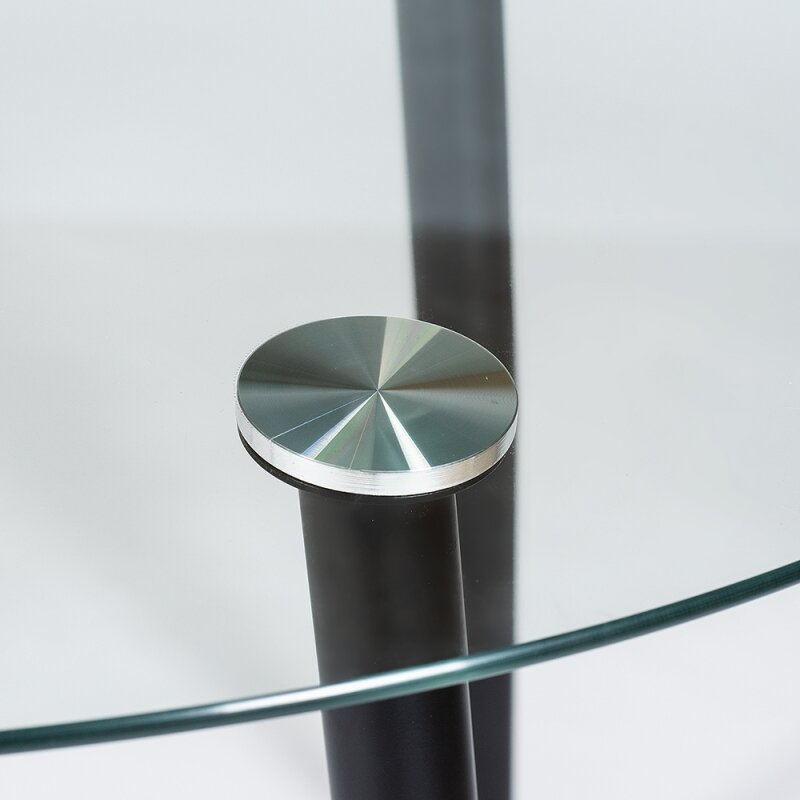 Стол со стеклом SECRET DE MAISON KASSEL (mod. DT333), металл, закаленное стекло (10 мм), черный - фотография № 2