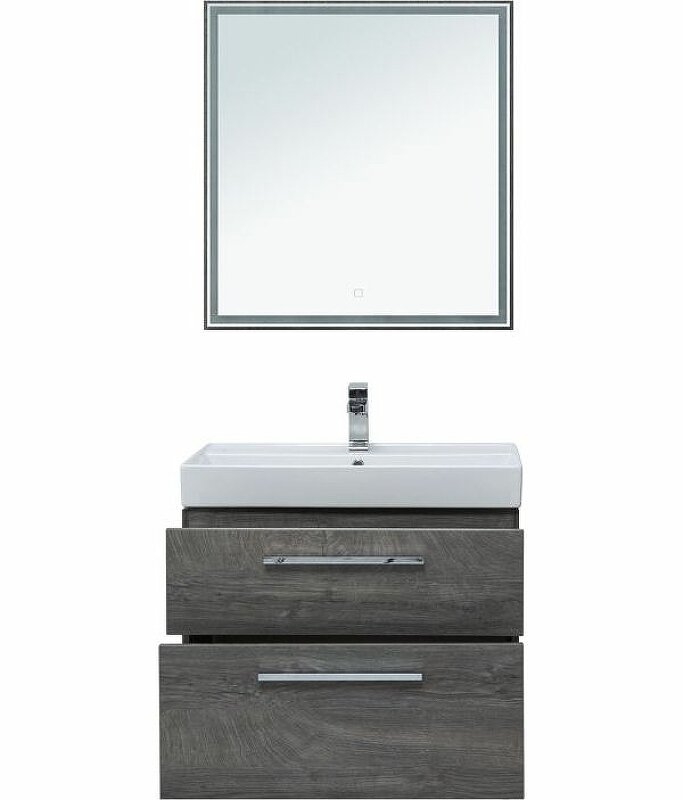 Комплект мебели для ванной Aquanet Nova 75 243251 подвесной Дуб рошелье - фотография № 5