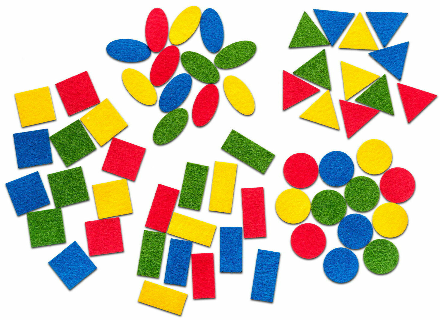 Геометрическая мозаика из фетра Smile Decor, учим цвета и фигуры, развитие внимания и памяти, набор из 4 шт.