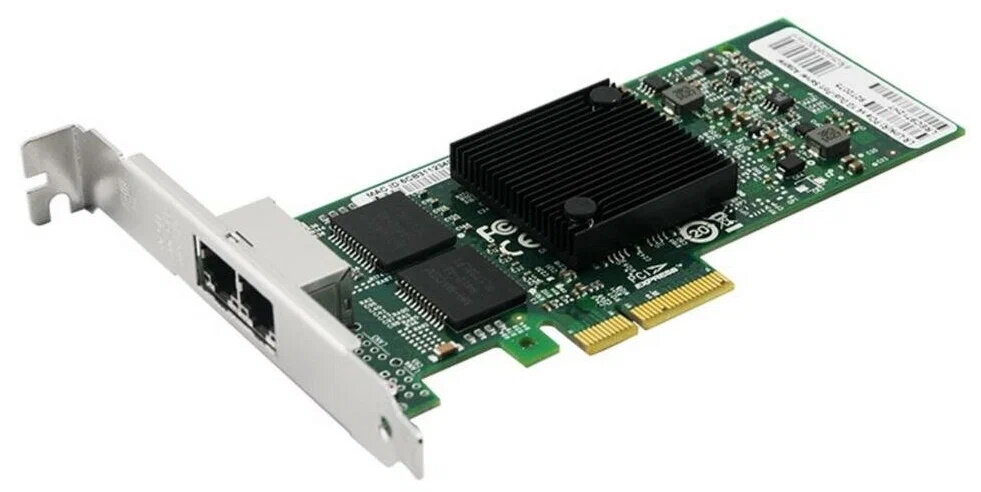 Сетевая карта LR-Link 2 порта 10/100/1000 Base-T на чипе Intel Intel 82576, LREC9722PT - PCI Express 4x, 1 Гбит/c