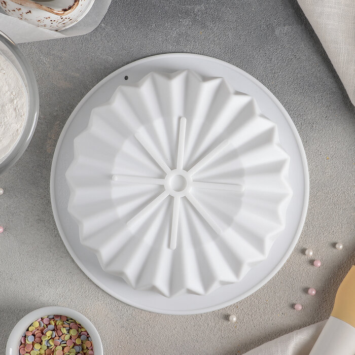 Форма для муссовых десертов и выпечки Доляна «Оригами», 18,5×18,5 см, силикон, цвет белый - фотография № 2