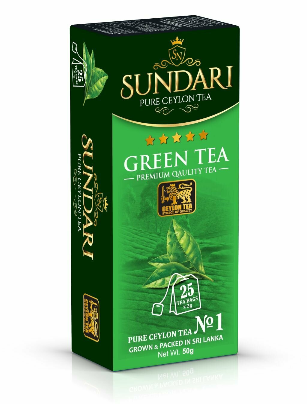 Sundari Чай зеленый, 25 пакетиков