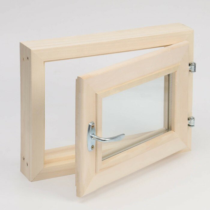 Окно - форточка 30х40 см прозрачный стеклопакет липа - фотография № 2