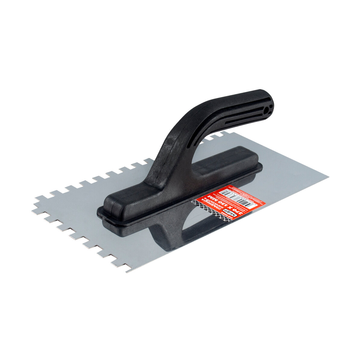 фото Гладилка зубчатая Кедр, нержавеющая сталь, 270 x 130 мм, зуб 8 x 8 мм