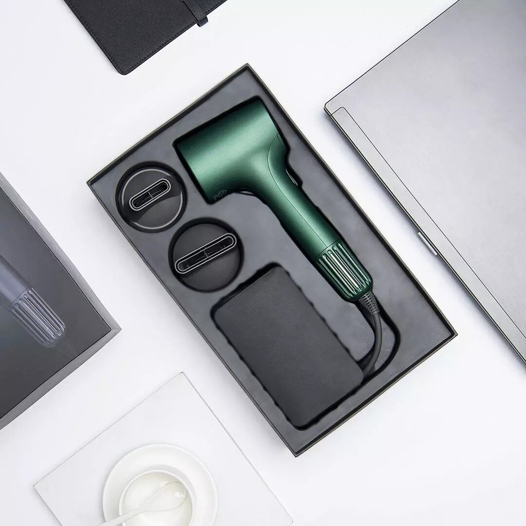 Фен для волос Xiaomi ULESM Leafless High Speed Hair Dryer Pro W2 Green - фотография № 5