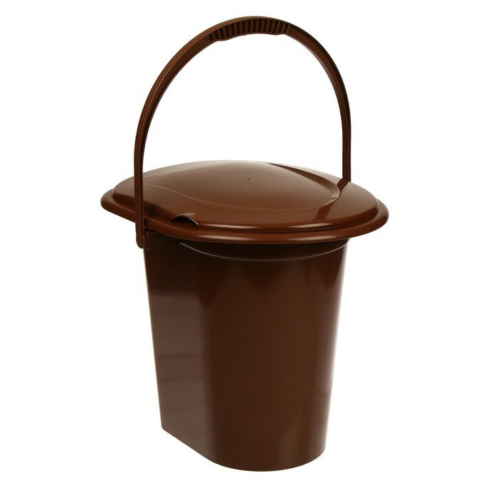 Ведро-туалет, h = 39 см, 17 л, съёмный стульчак, коричневое - фотография № 2