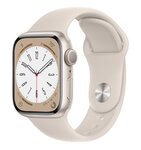 Умные часы Apple Watch Series 8 41 мм Aluminium Case, starlight Sport Band - изображение