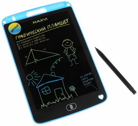Графический планшет для рисования и заметок LCD MGT-01С, 8.5", цветной дисплей, синий