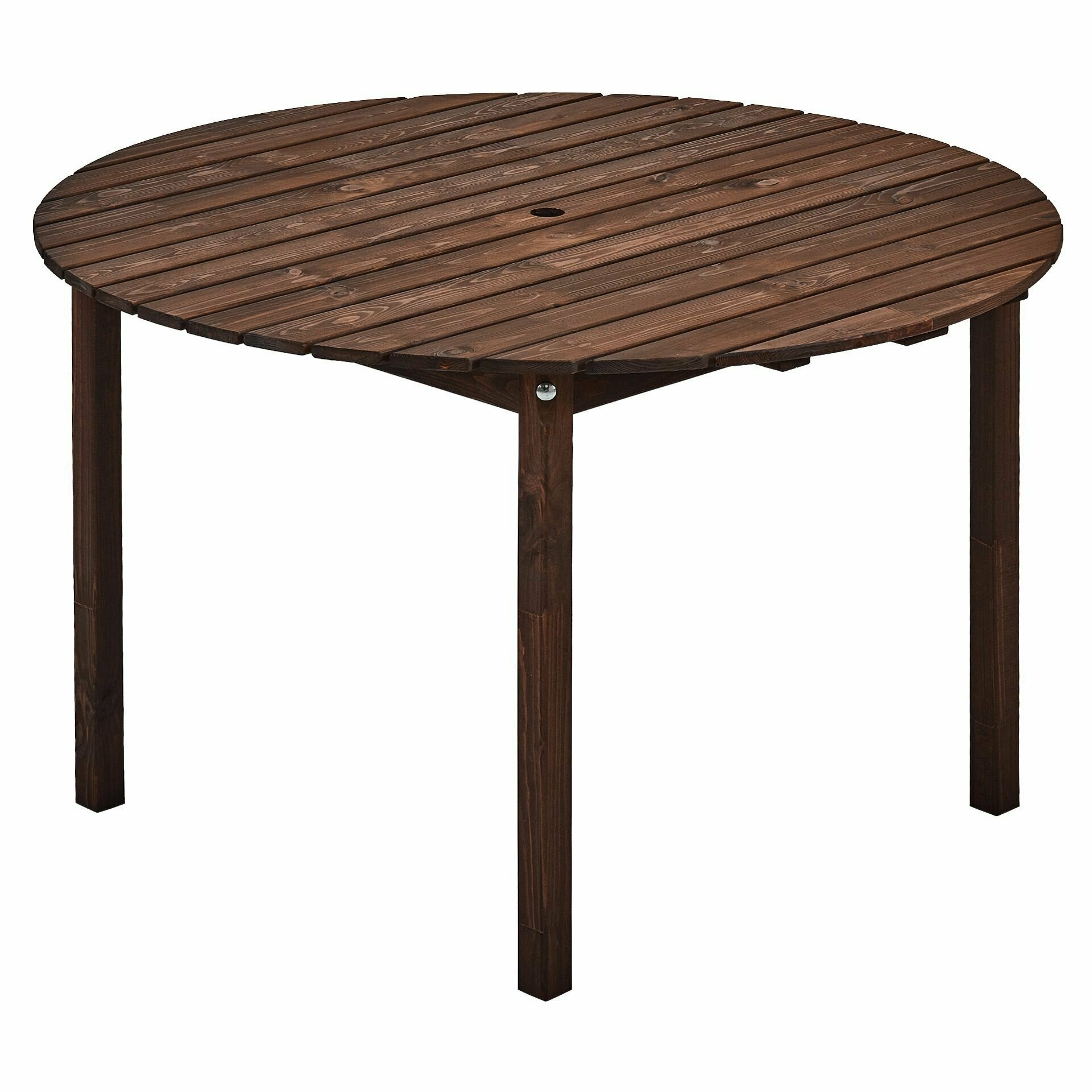 Садовый деревянный круглый обеденный стол, 120*120см, Кингстон - фотография № 4