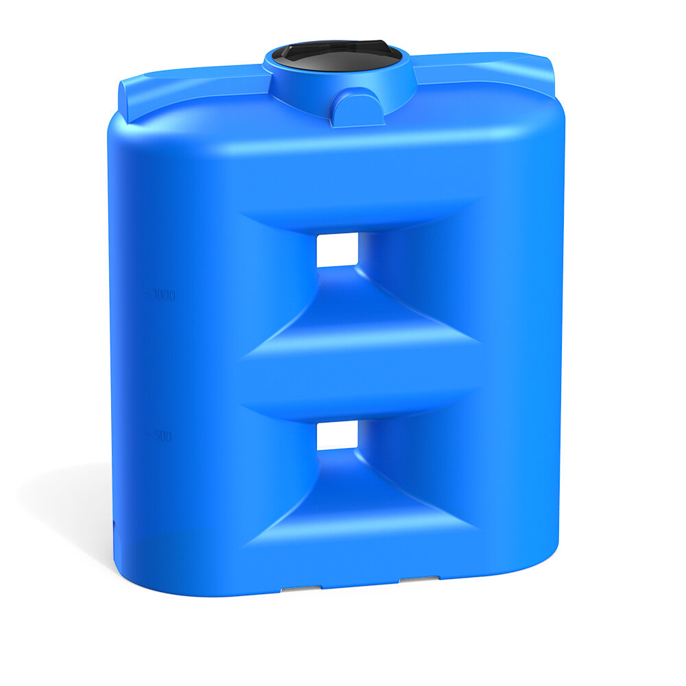 Емкость пластиковая бочка 1500 л. серия SL прямоугольная (синяя) Polimer Group