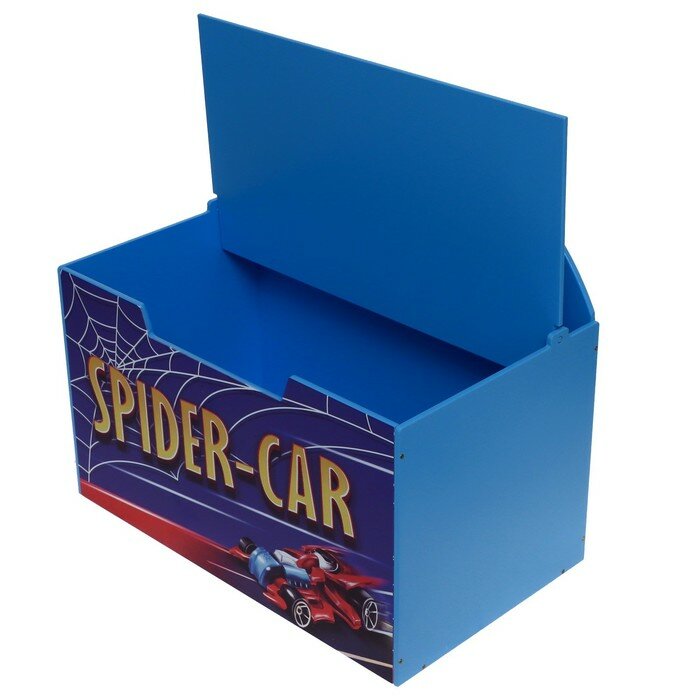 ZABIAKA Контейнер-сундук с крышкой SPIDER CAR, цвет синий - фотография № 4