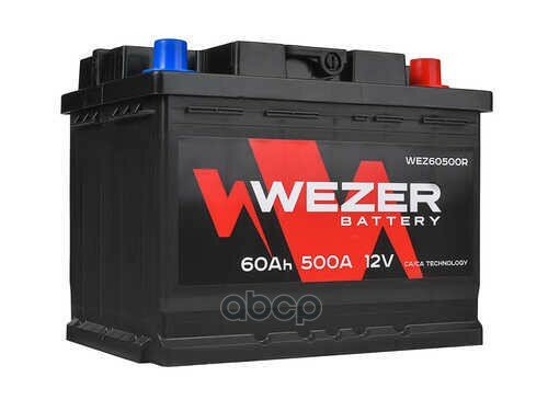 Wez60500r_аккумуляторная Батарея 60ah 500a +Справа 242/175/190 WEZER арт. WEZ60500R