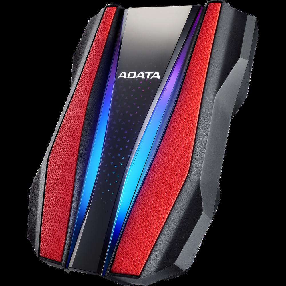Внешний жесткий диск ADATA Portable 1TB HD770G (Red), USB 3.2 Gen1, IP68, RGB lighting, 139x98x26mm, 270g /3 года/
