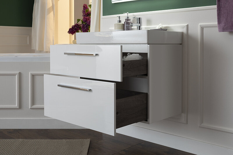 Комплект мебели для ванной Aquanet Nova 75 243255 подвесной Белый глянец - фотография № 19