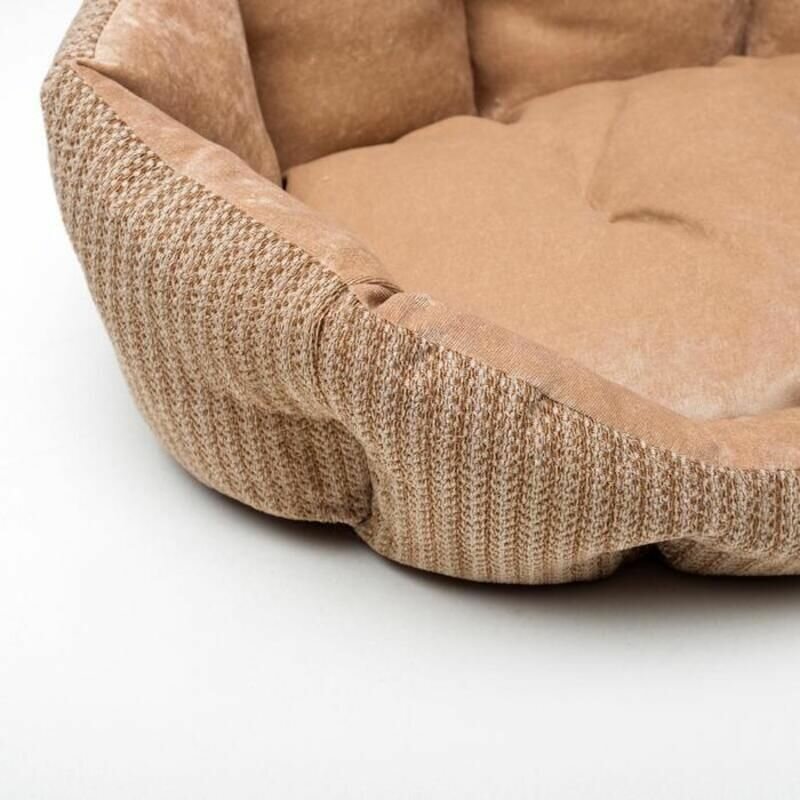 Лежанка для собак, лежаки для кошек, мебельная ткань, холофайбер, 65 х 50 х 21 см, микс цветов - фотография № 4