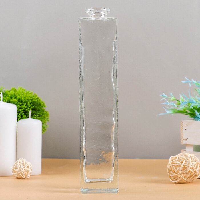 фото Evis Ваза "Нарцисс" прозрачная 25х5х5 см, 0,45л 1554