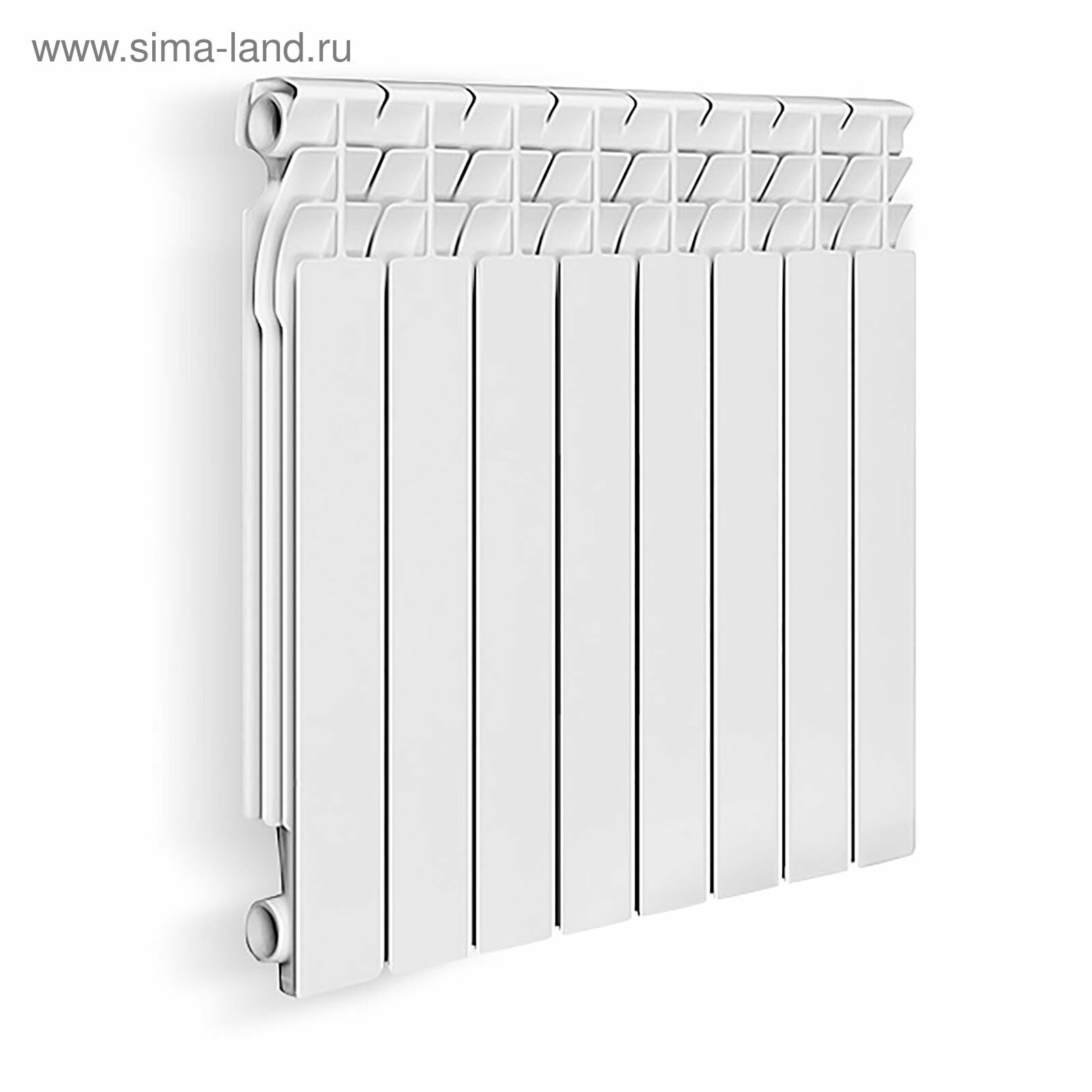 Радиатор алюминиевый, 500 х 70 мм, 8 секций