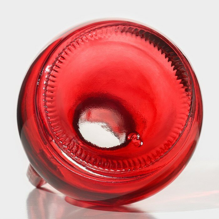 Бутыль стеклянная для соусов и масла Доляна «Олио», 200 мл, h=12 см, цвет красный - фотография № 5