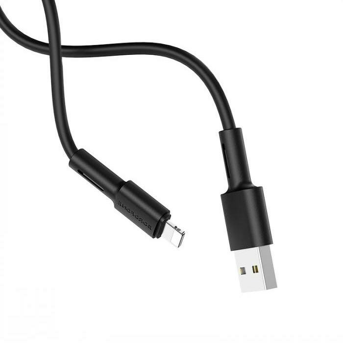 Кабель зарядки и синхронизации данных USB USB BOROFONE BX31 для Lightning, 2.4А, длина 1м, черный