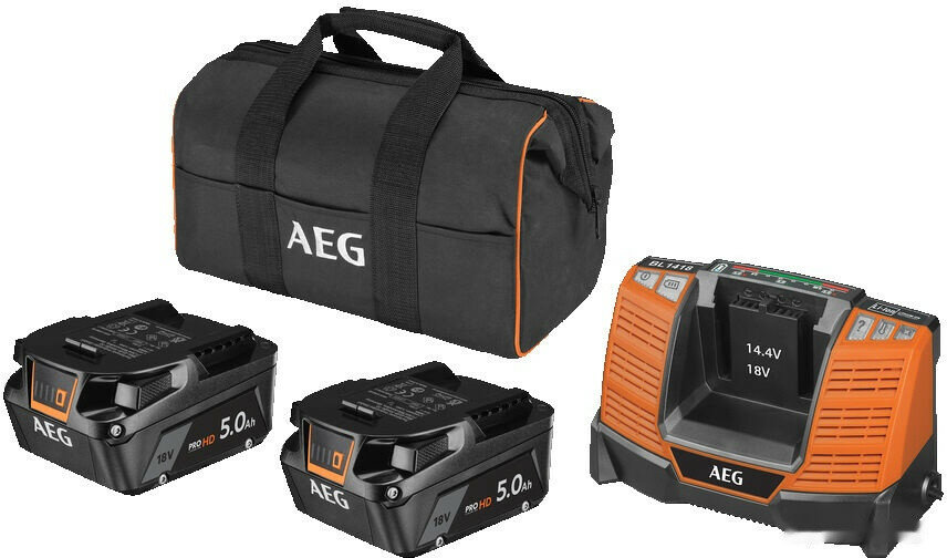 Аккумулятор для инструмента AEG Powertools SETLL1850SHD 4935478945 (2x18В/5 Ah + 18В сумка)