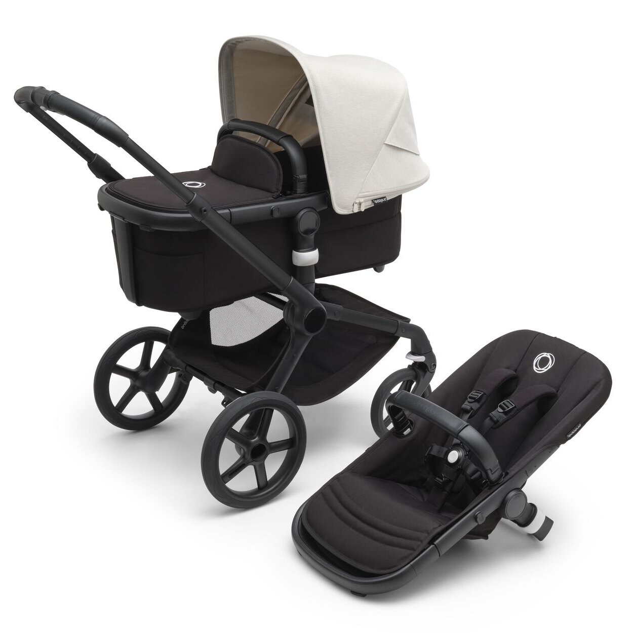 Детская коляска 2 в 1 Bugaboo Fox5 Black/Midnight Black/Misty White