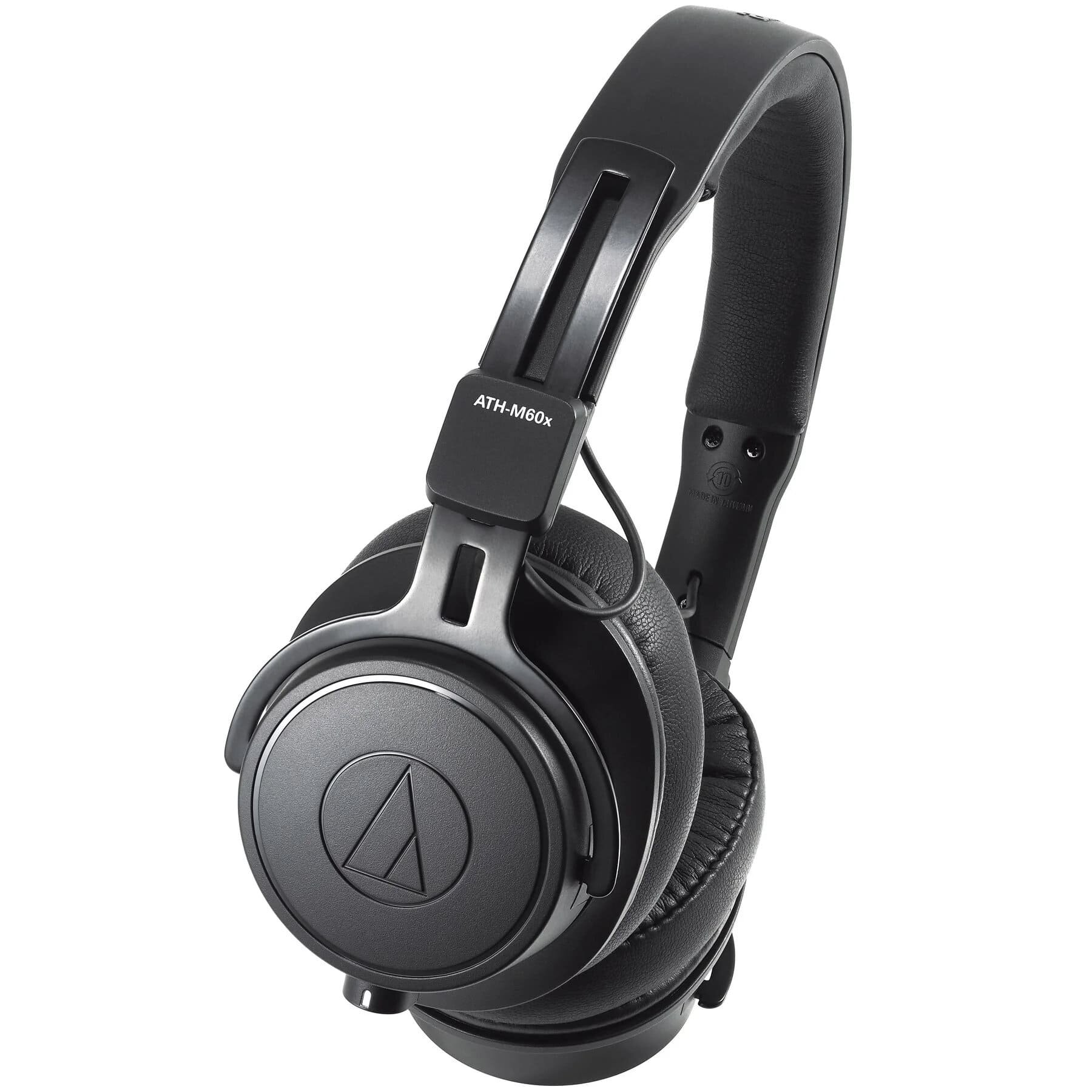 Наушники AUDIO-TECHNICA ATH-M60X, 3.5 мм/6.3 мм, накладные, черный [80000093] - фото №2