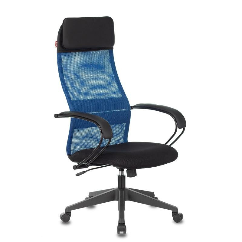 Кресло VB_EChair-655 TTW_BL сетка/ткань синий пластик