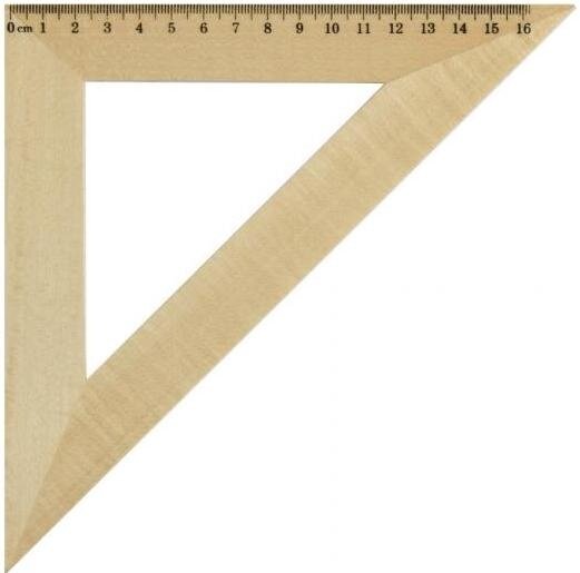 Action! AWR16/45 Треугольник 45*, длина 16см, деревянный, в инд.пакете с европодвесом action!