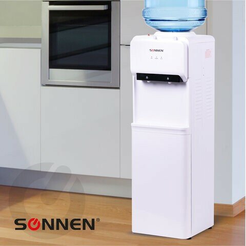 Кулер для воды SONNEN FE-02, напольный, нагрев/охлаждение электронное, 2 крана, белый, 454996 - фотография № 5