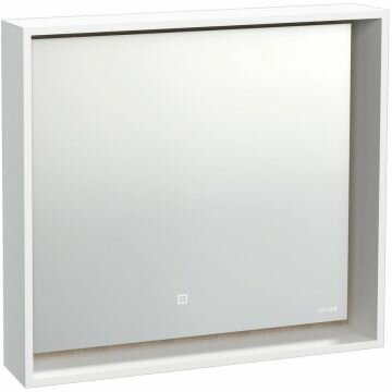Зеркало Cersanit Louna 80х70 с подсветкой прямоугольное универсальная белый (SP-LU-LOU80-Os) - фотография № 4