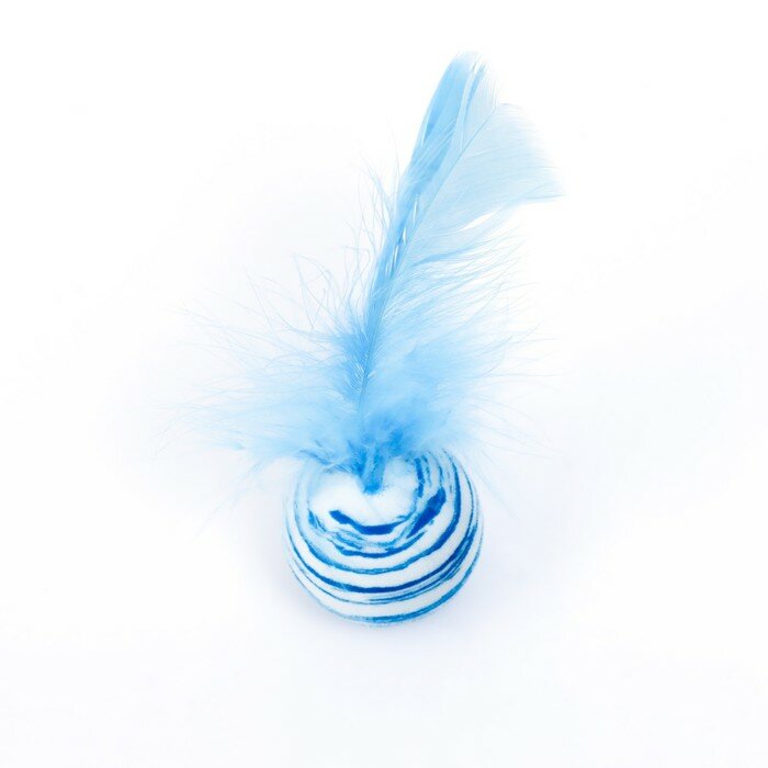 Пижон Игрушка для кошек "Водоворот" 4,2 см, голубая - фотография № 2