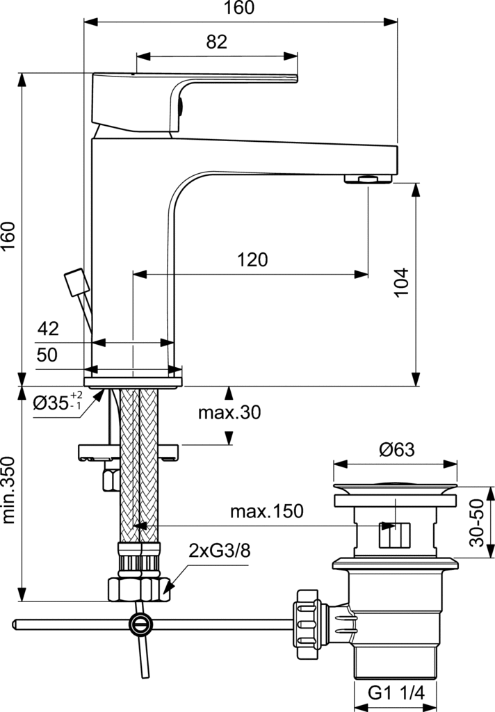 Набор Ideal Standard Esla BC264AA