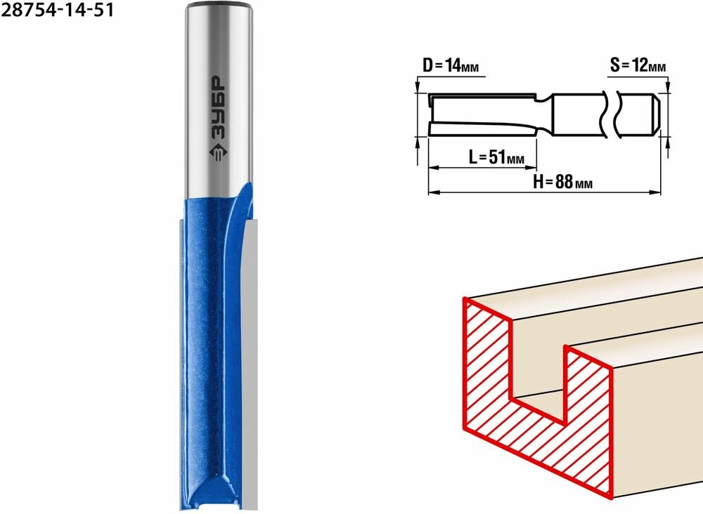 Фреза ЗУБР 28754-14-51